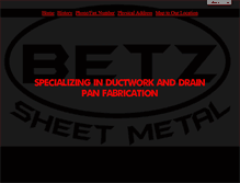 Tablet Screenshot of betzsheetmetal.com